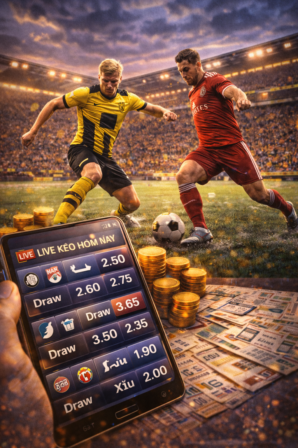 Trận đấu bóng đá Bundesliga sôi động