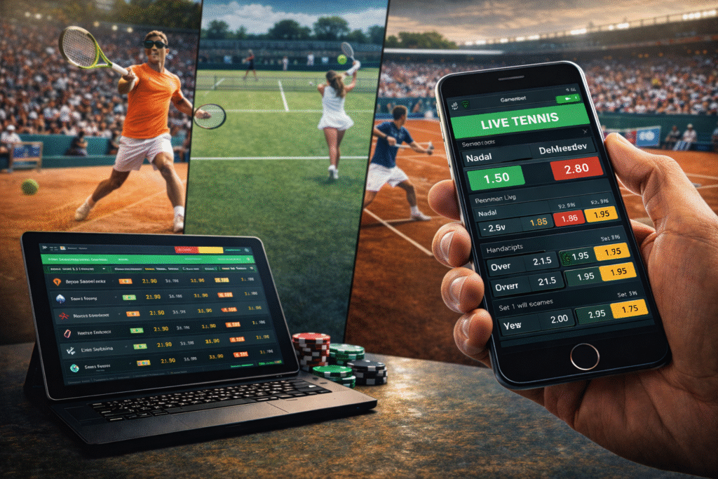 Đặt cược tennis trực tuyến sôi động